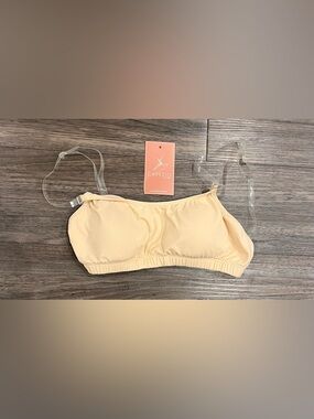 Capezio Medium Beige/Cream Clear Back & Straps